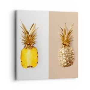 Canvastavla - Bild på duk - Ananas för oss - 30x30 cm