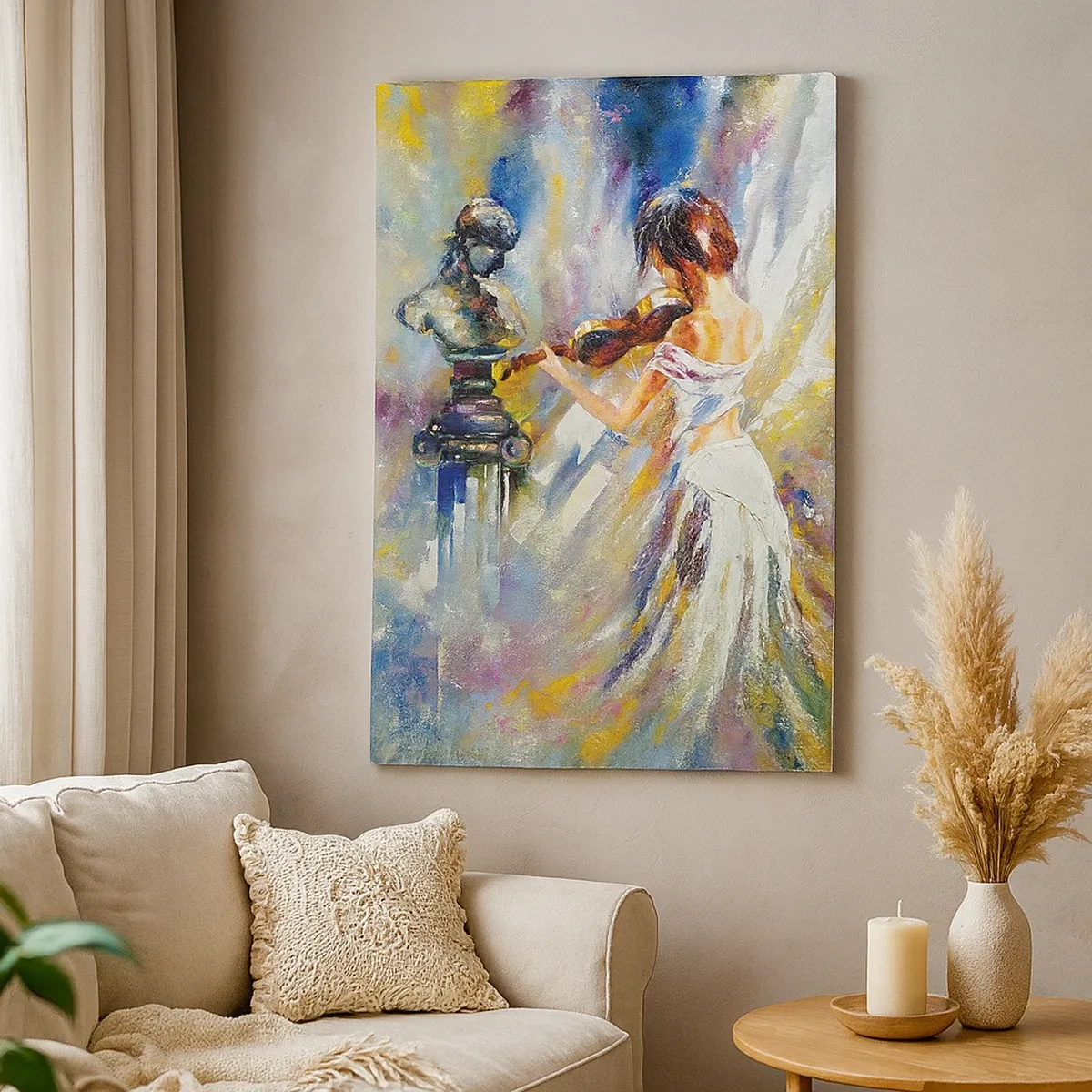 Canvastavla - Bild på duk - Leva upp med känslan - 50x70 cm