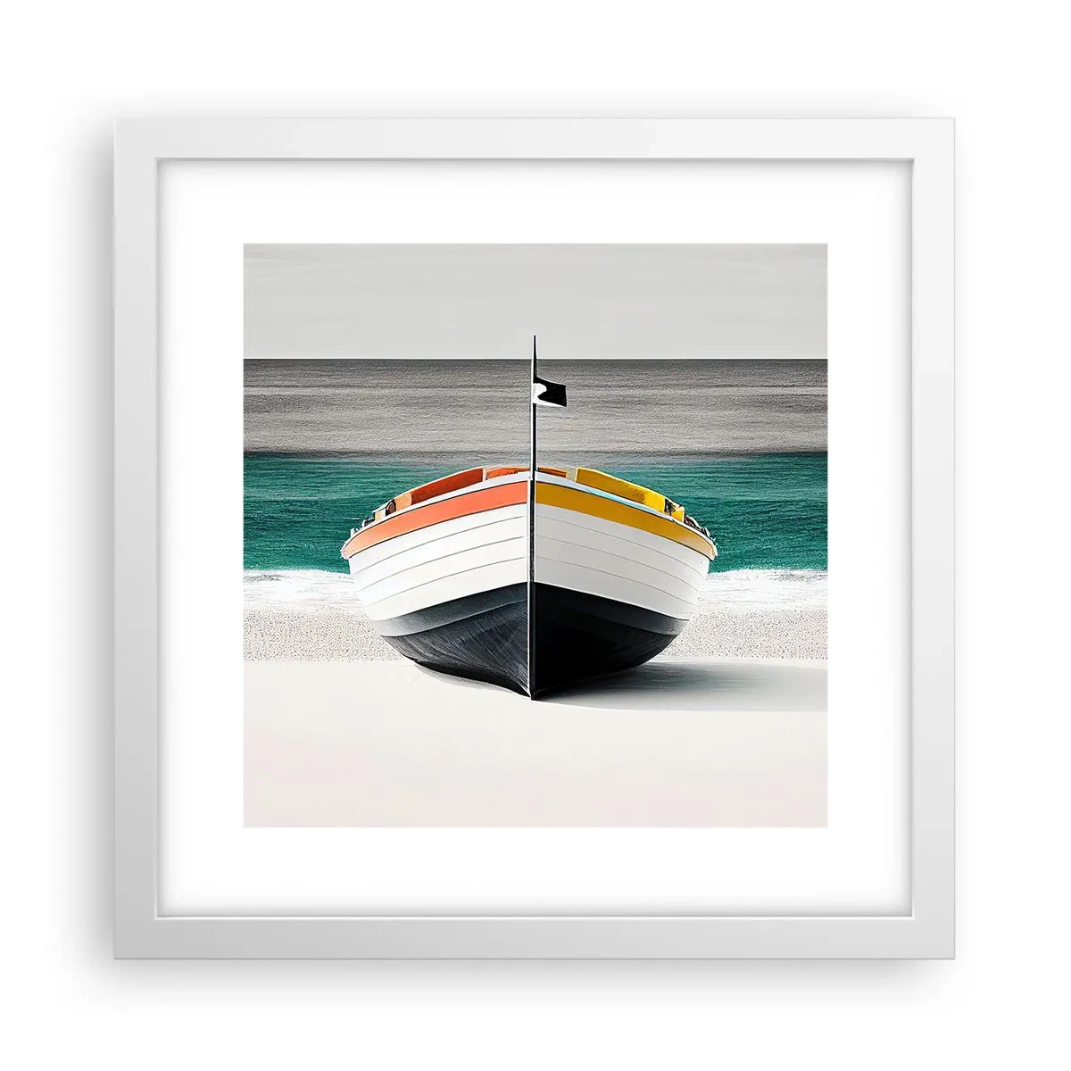 Affisch i vit ram - På sin plats - 30x30 cm