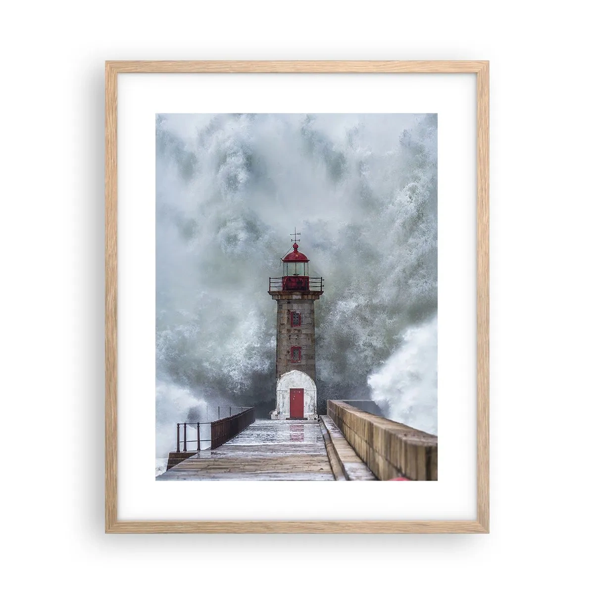 Affisch i ram av ljusek - Vattnets vrål, vindens skrik - 40x50 cm