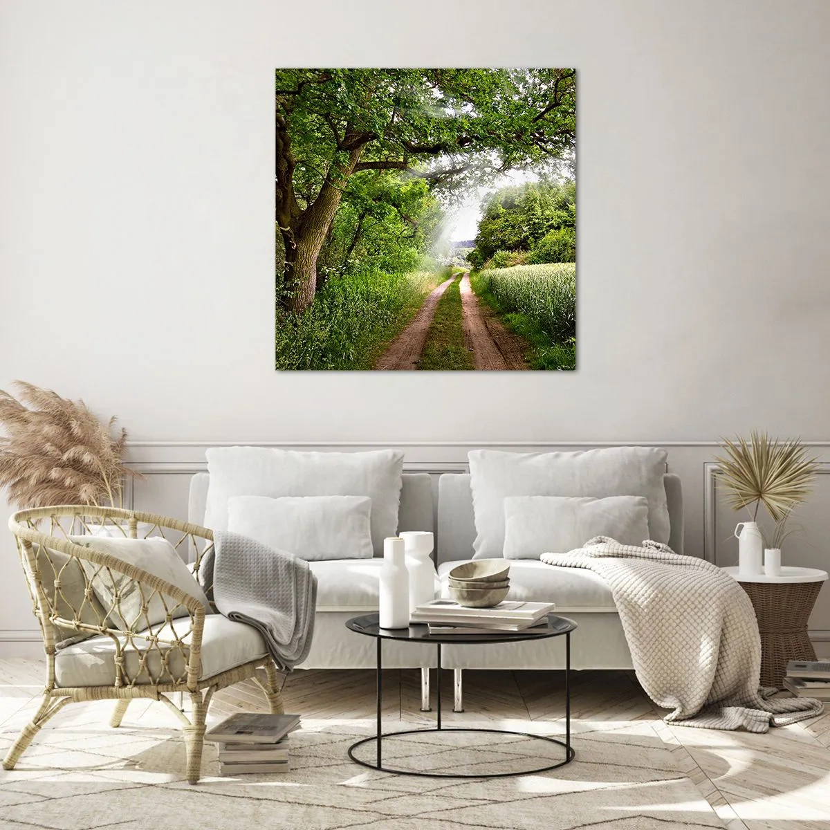 Glastavla - Bild på glas - Et in Arcadia ego - 60x60 cm