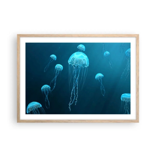 Affisch i ram av ljusek - Havets dans - 70x50 cm