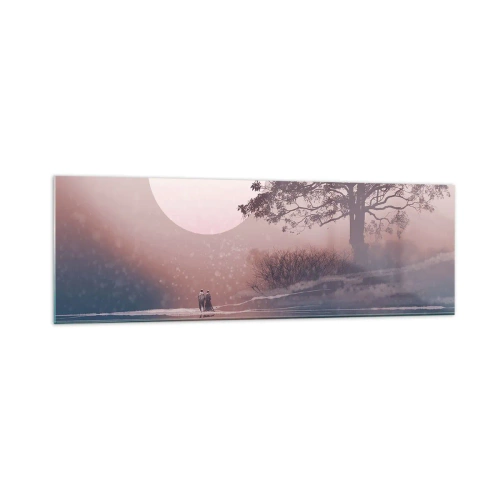 Glastavla - Bild på glas - Nattens under - 160x50 cm