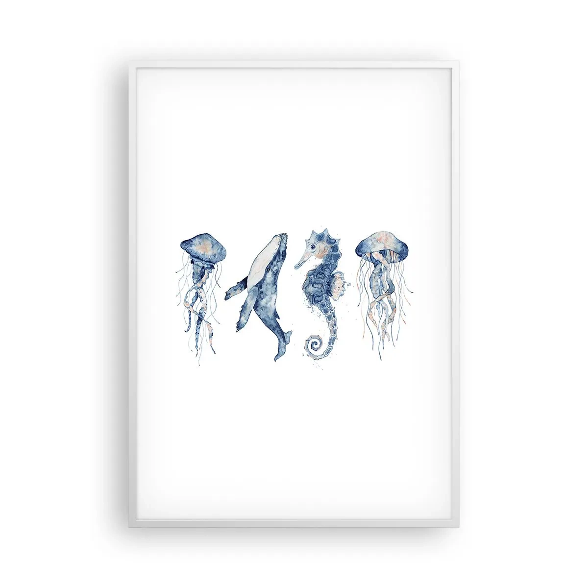 Affisch i vit ram - Havets under - 70x100 cm