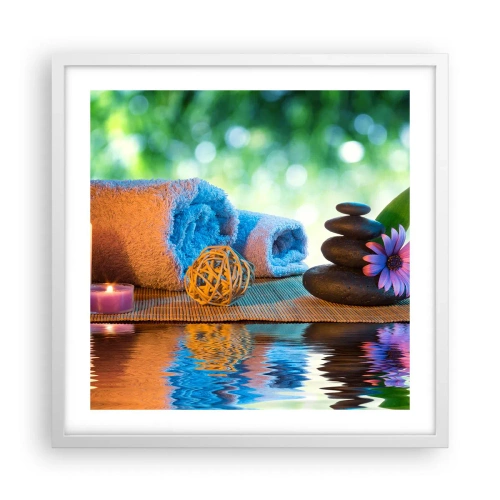 Affisch i vit ram - Tid för kroppen - 50x50 cm