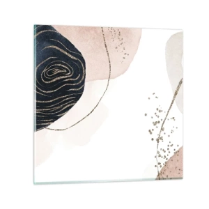 Glastavla - Bild på glas - Allt flyter - 60x60 cm