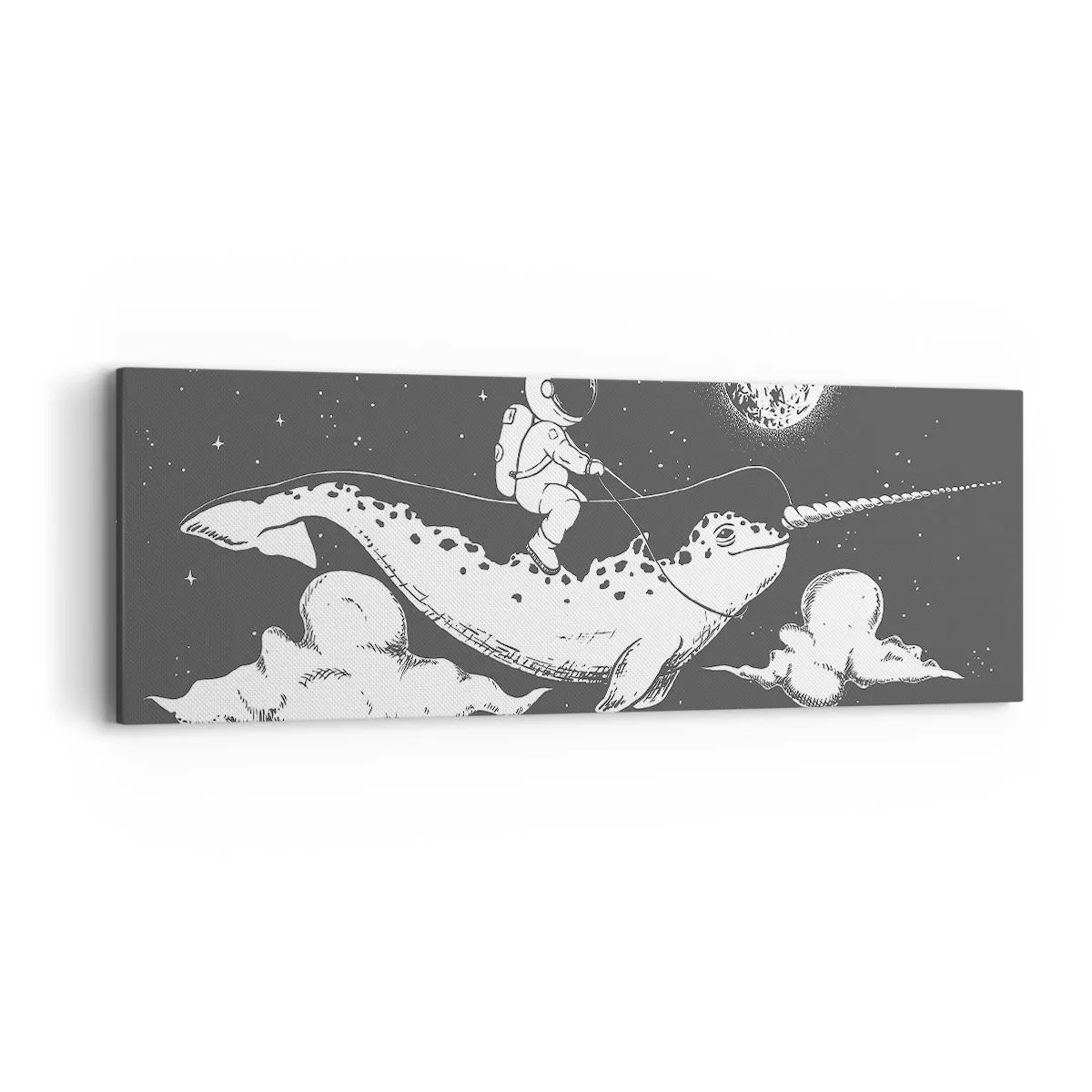 Canvastavla - Bild på duk - Rymdryttare - 90x30 cm