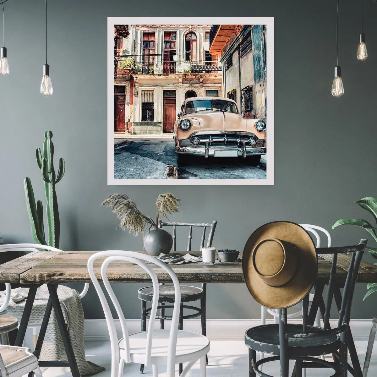 Affisch - Siesta i Havana - 40x40 cm