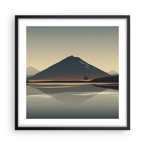 Affisch i svart ram - Spegelbild - 50x50 cm