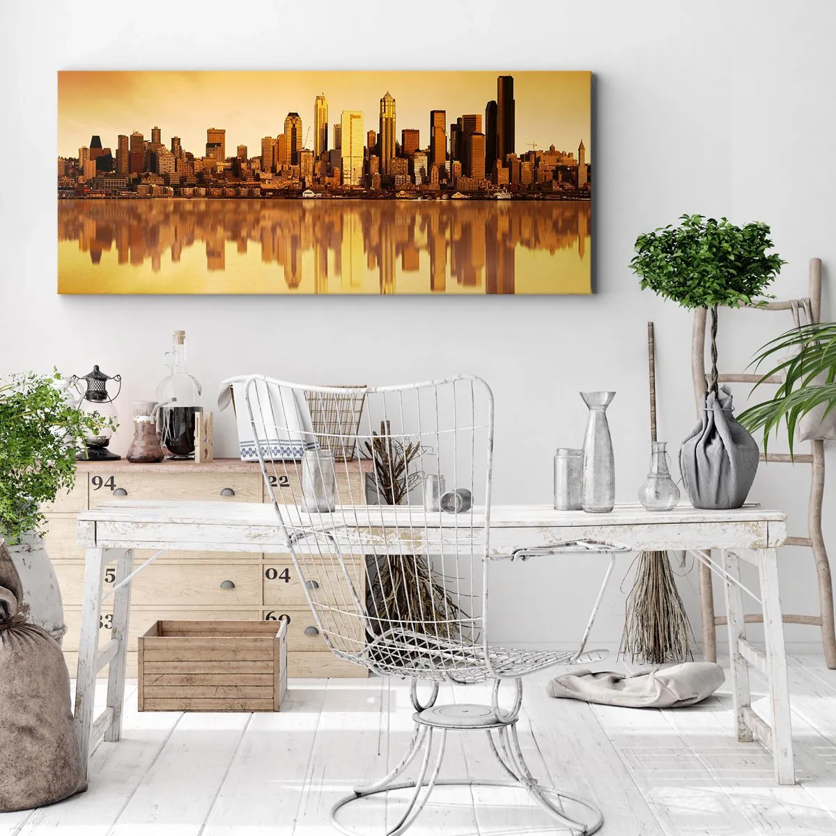 Canvastavla - Bild på duk - Metropolens tystnad - 100x40 cm