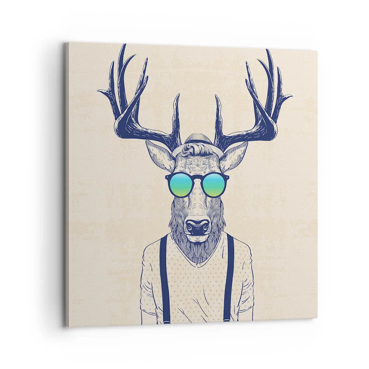 Canvastavla - Bild på duk - Och vem väntade du på? - 60x60 cm