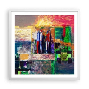 Affisch i vit ram - Relationer och emotioner - 60x60 cm