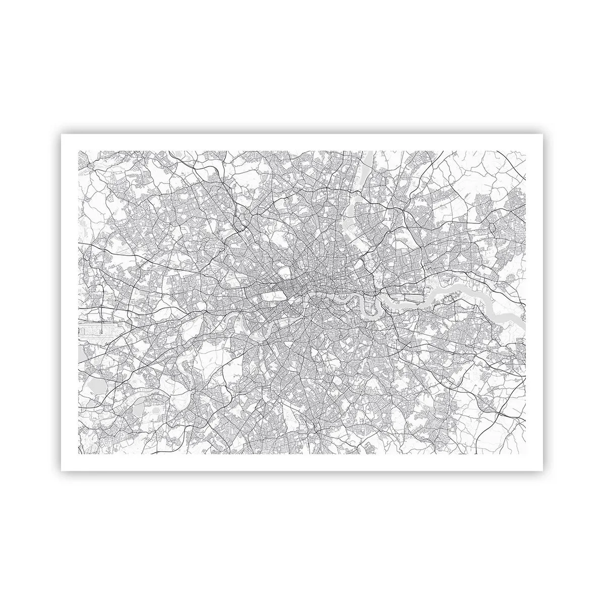 Affisch - Karta över London-labyrinten - 100x70 cm