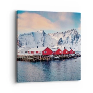 Canvastavla - Bild på duk - Nordligt gömställe - 40x40 cm