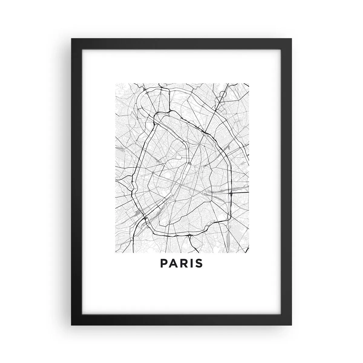 Affisch i svart ram - Paris blomma - 30x40 cm