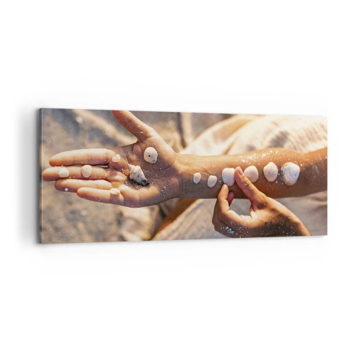 Canvastavla - Bild på duk - Skönhet inom handens räckvidd - 100x40 cm