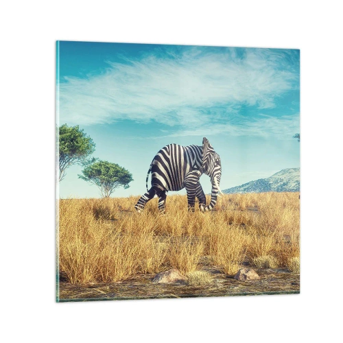 Glastavla - Bild på glas - Grått är ute - 70x70 cm