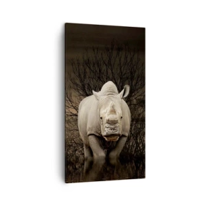 Canvastavla - Bild på duk - Vit mot naturen - 45x80 cm