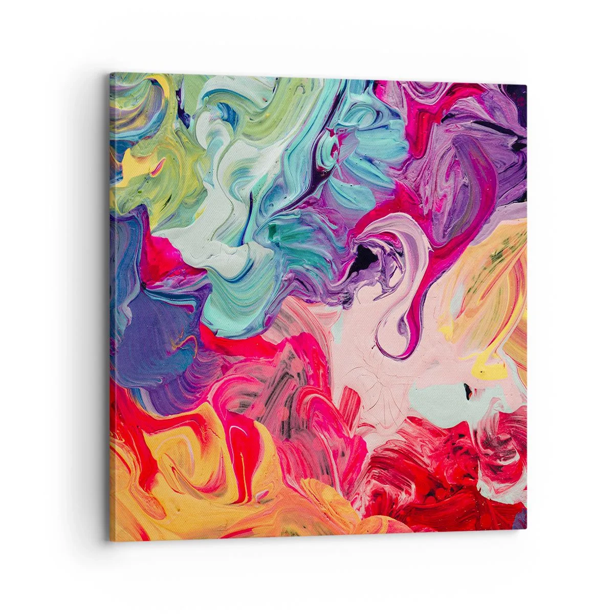 Canvastavla - Bild på duk - Färgerna föds - 70x70 cm