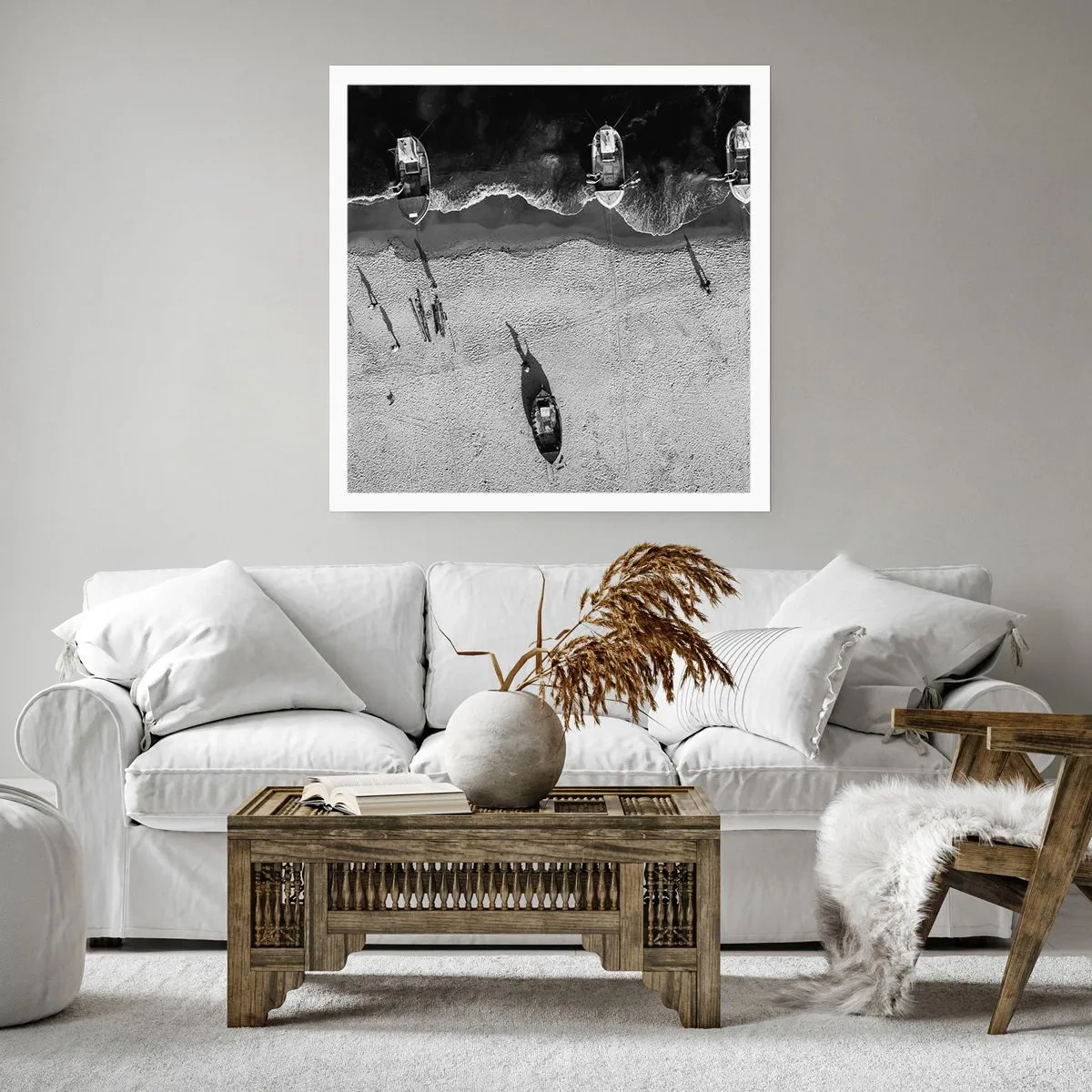 Affisch - Fortfarande på stranden... - 60x60 cm