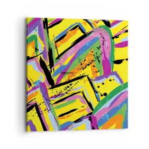 Canvastavla - Bild på duk - Skriker av glädje - 70x70 cm