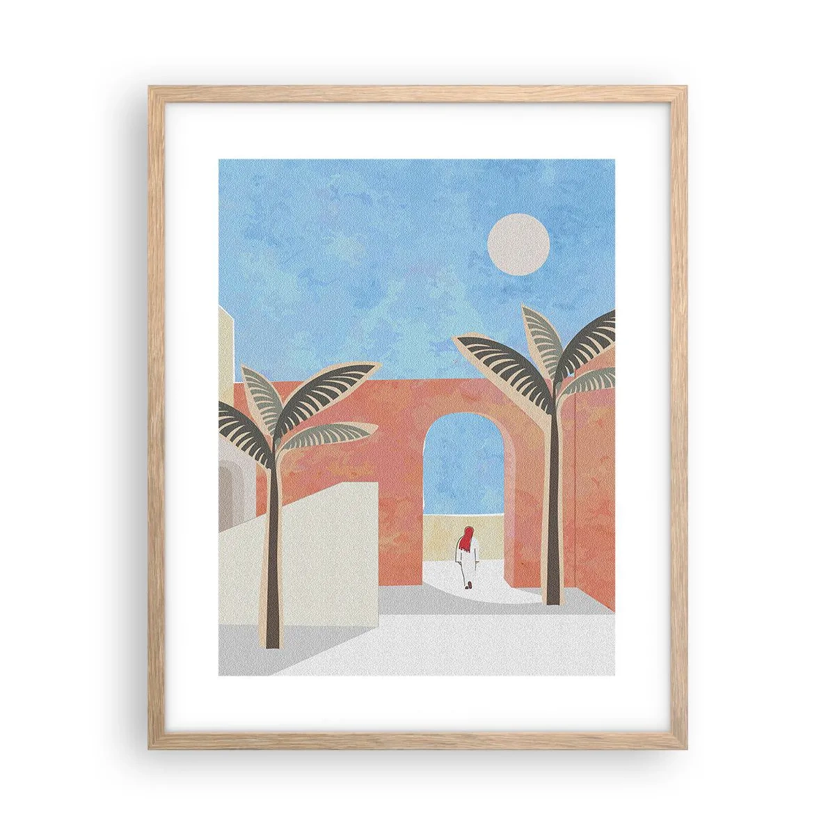 Affisch i ram av ljusek - En arabisk dag - 40x50 cm