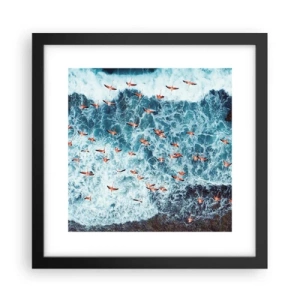 Affisch i svart ram - Kustparad - 30x30 cm