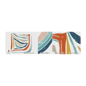 Provbit av självhäftande fototapet Deluxe Sticker - Vänligt leende abstraktion - Boho, Bit, Modern - 100x30 cm