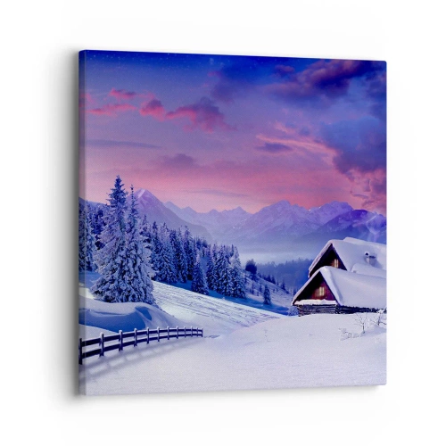 Canvastavla - Bild på duk - Silla natt - 30x30 cm