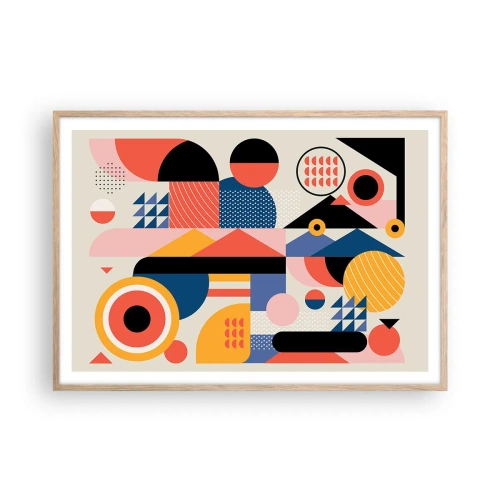 Affisch i ram av ljusek - Komposition: Lek - 100x70 cm