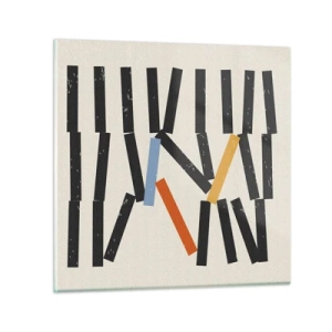Glastavla - Bild på glas - Domino - komposition - 30x30 cm
