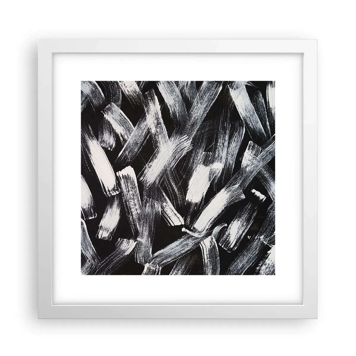 Affisch i vit ram - Abstraktion i industriell anda - 30x30 cm