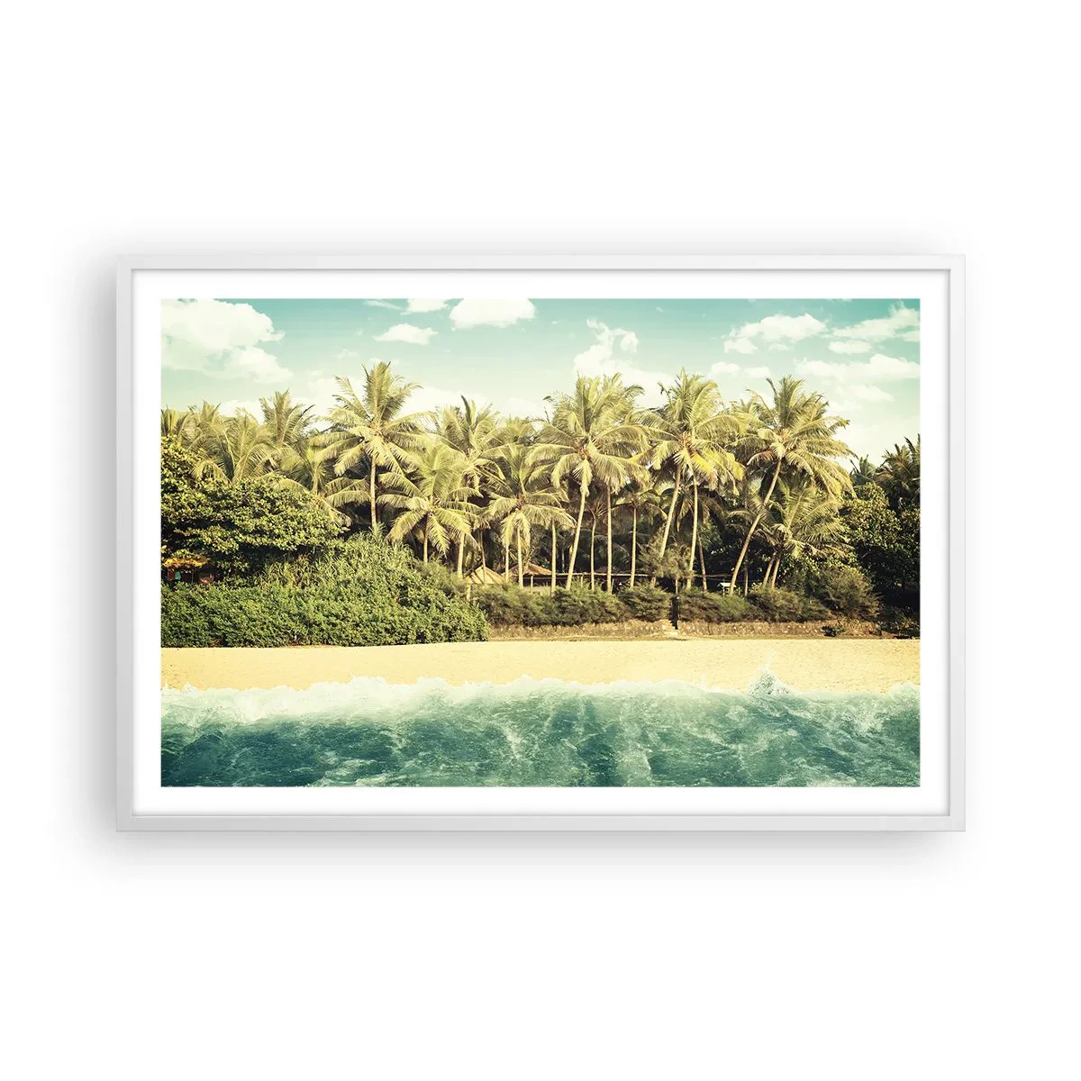 Affisch i vit ram - Kanske här? - 91x61 cm