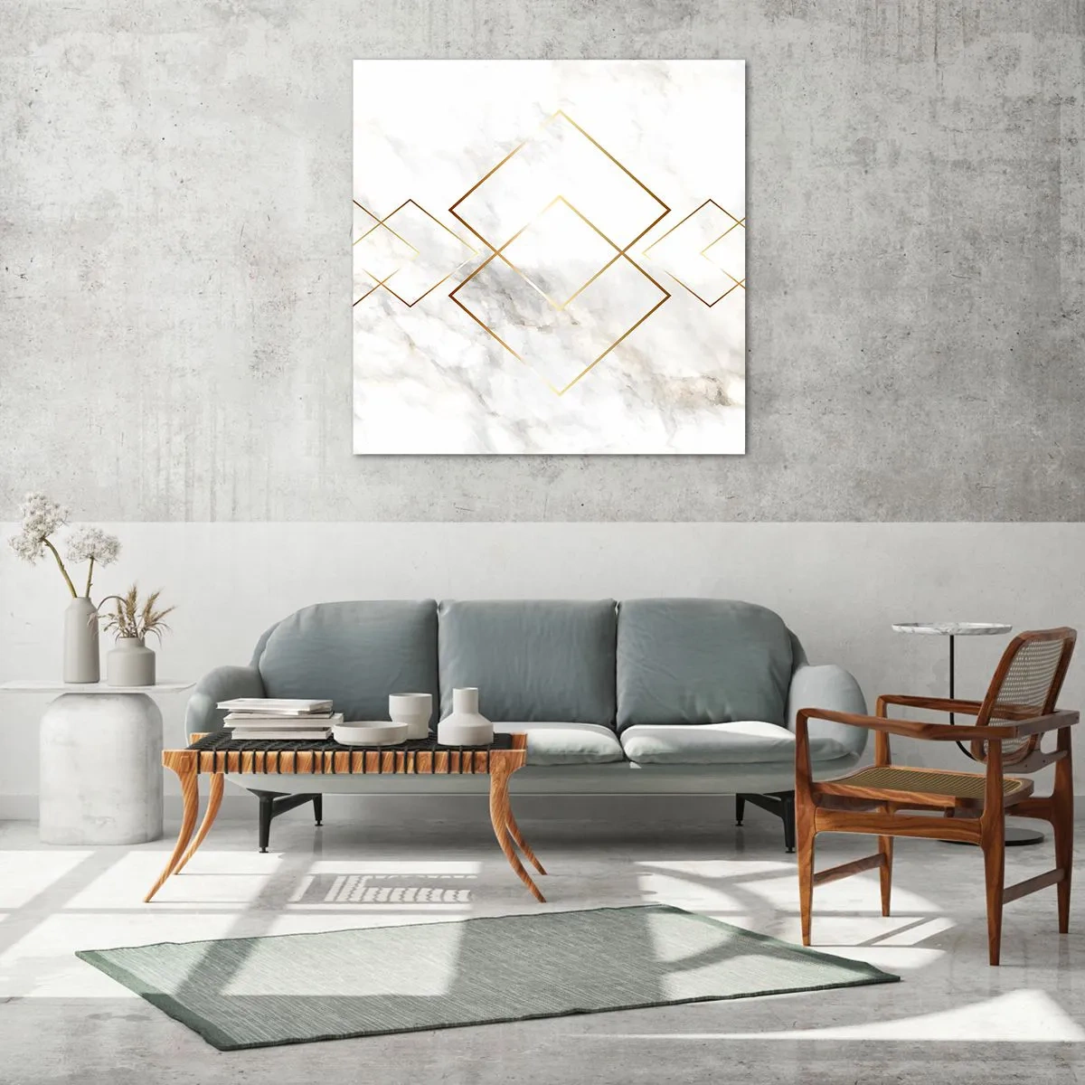 Glastavla - Bild på glas - Utsikt över oändlighet - 40x40 cm