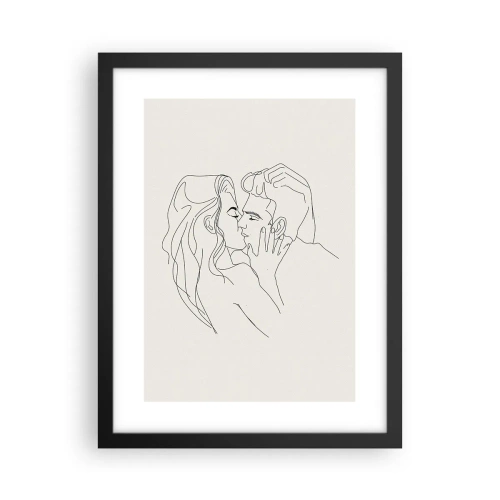 Affisch i svart ram - I kärlekens famn - 30x40 cm