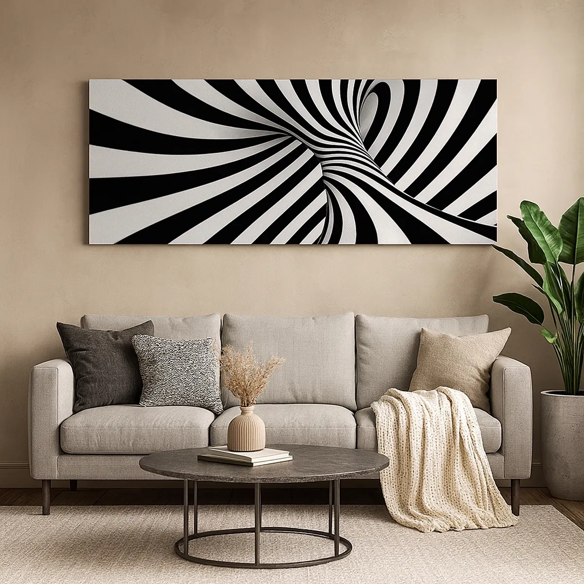 Canvastavla - Bild på duk - Komposition: dansande rum - 30x30 cm