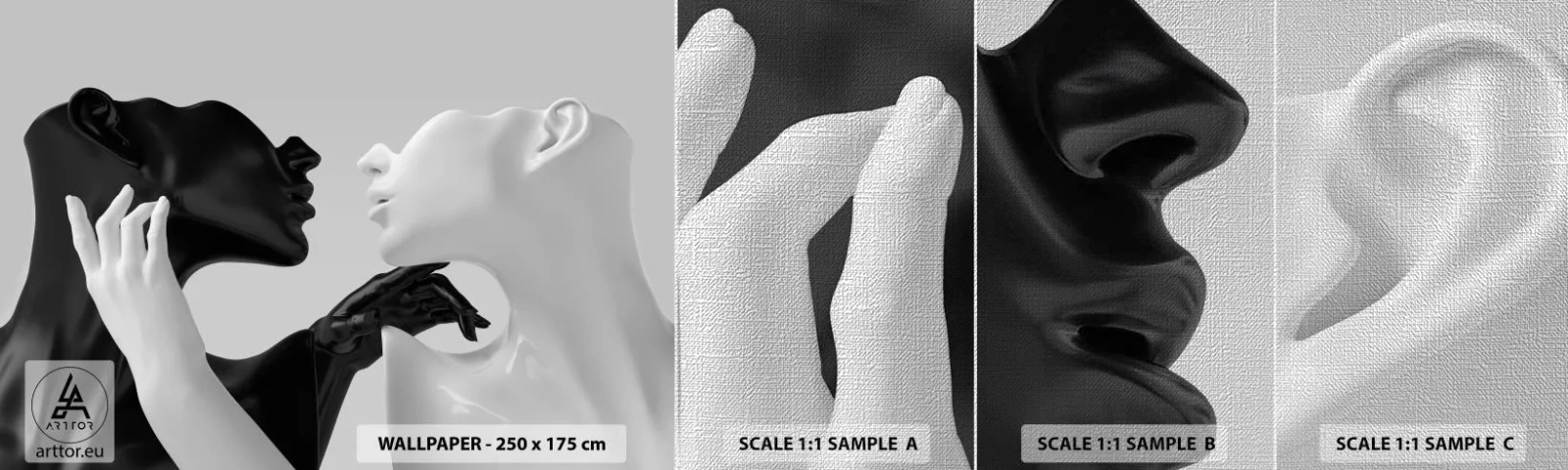 Provbit av fototapet Premium Canvas - Attraktion - lust - Abstraktion, Mannekäng, Staty - 100x30 cm