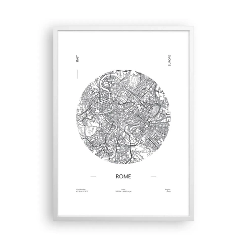 Affisch i vit ram - Roms anatomi - 50x70 cm