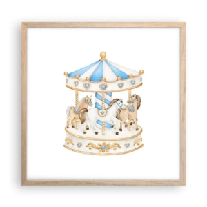 Affisch i ram av ljusek - En ljuvlig barndom - 50x50 cm