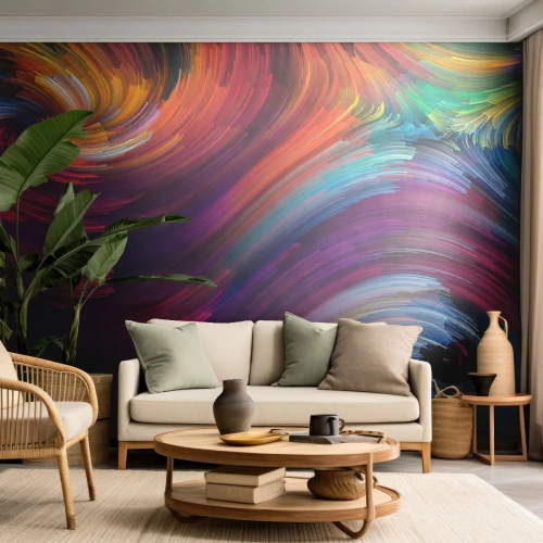 Fototapet Premium Sand - Början av en ny värld - Abstraktion, Bit, Modernt mönster - 300x210 cm