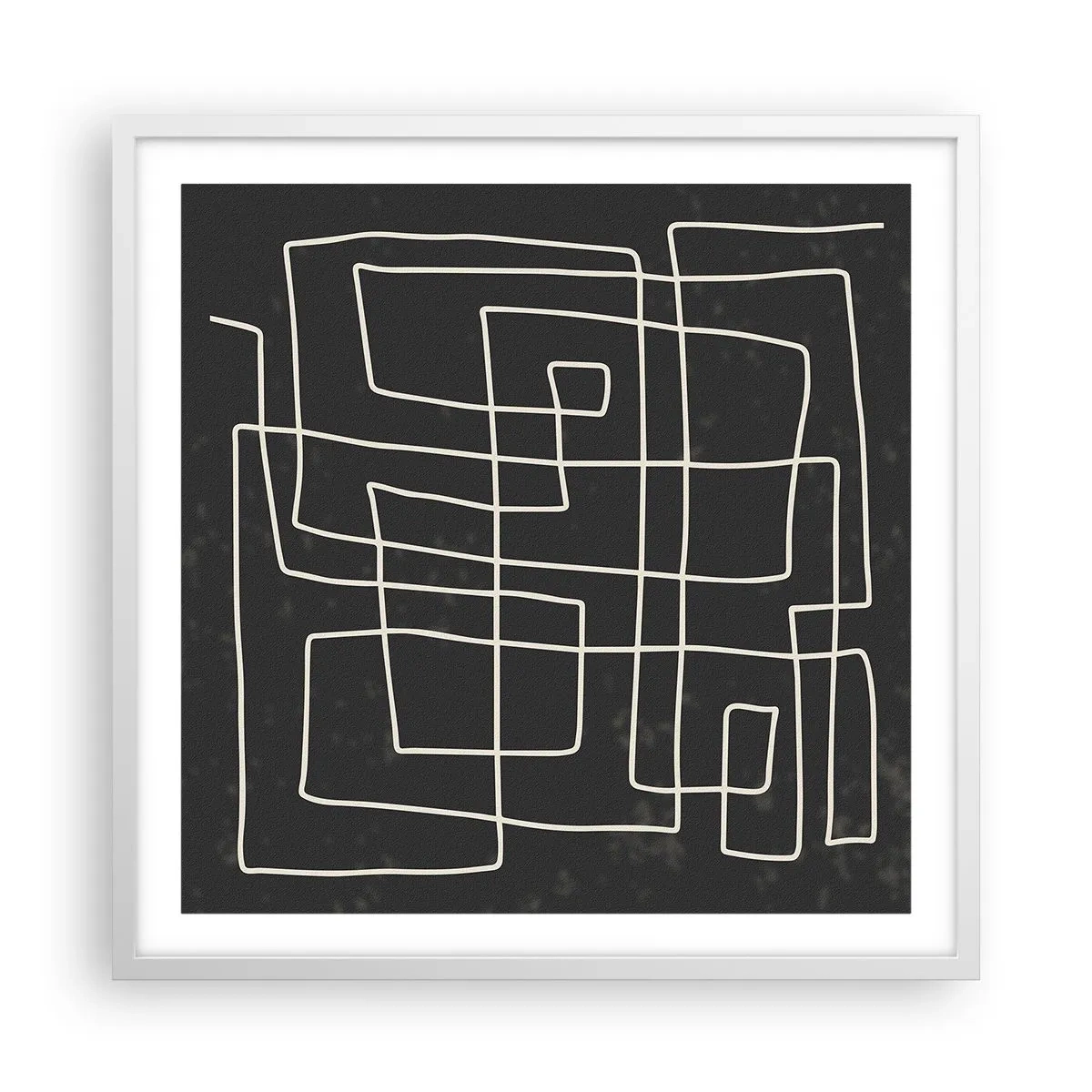 Affisch i vit ram - Inte så enkelt - 60x60 cm