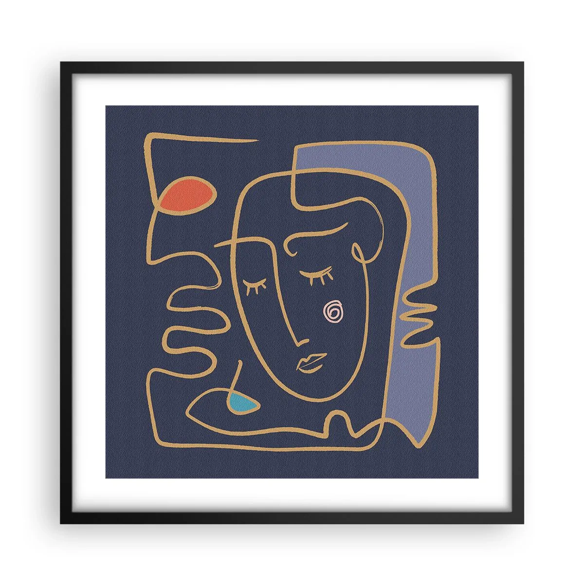 Affisch i svart ram - I drömmarnas värld - 50x50 cm