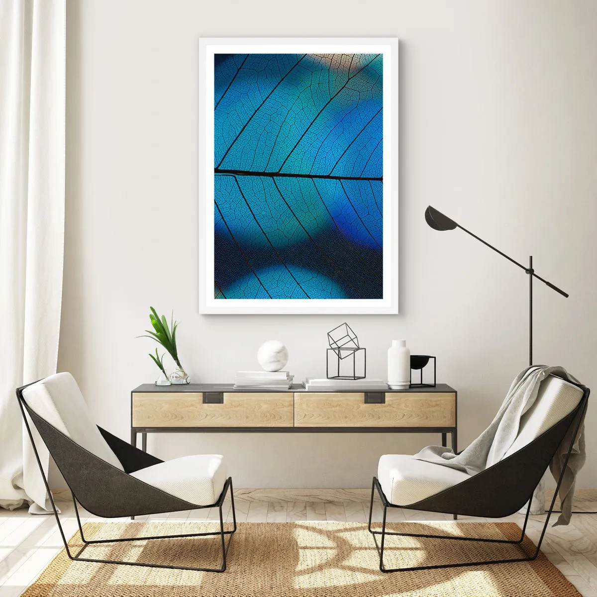 Affisch i vit ram - Invecklad konstruktion - 40x50 cm