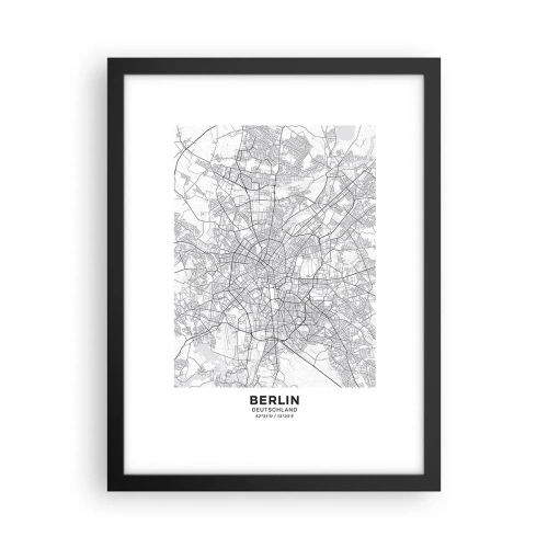 Affisch i svart ram - Berlins blomma - 30x40 cm