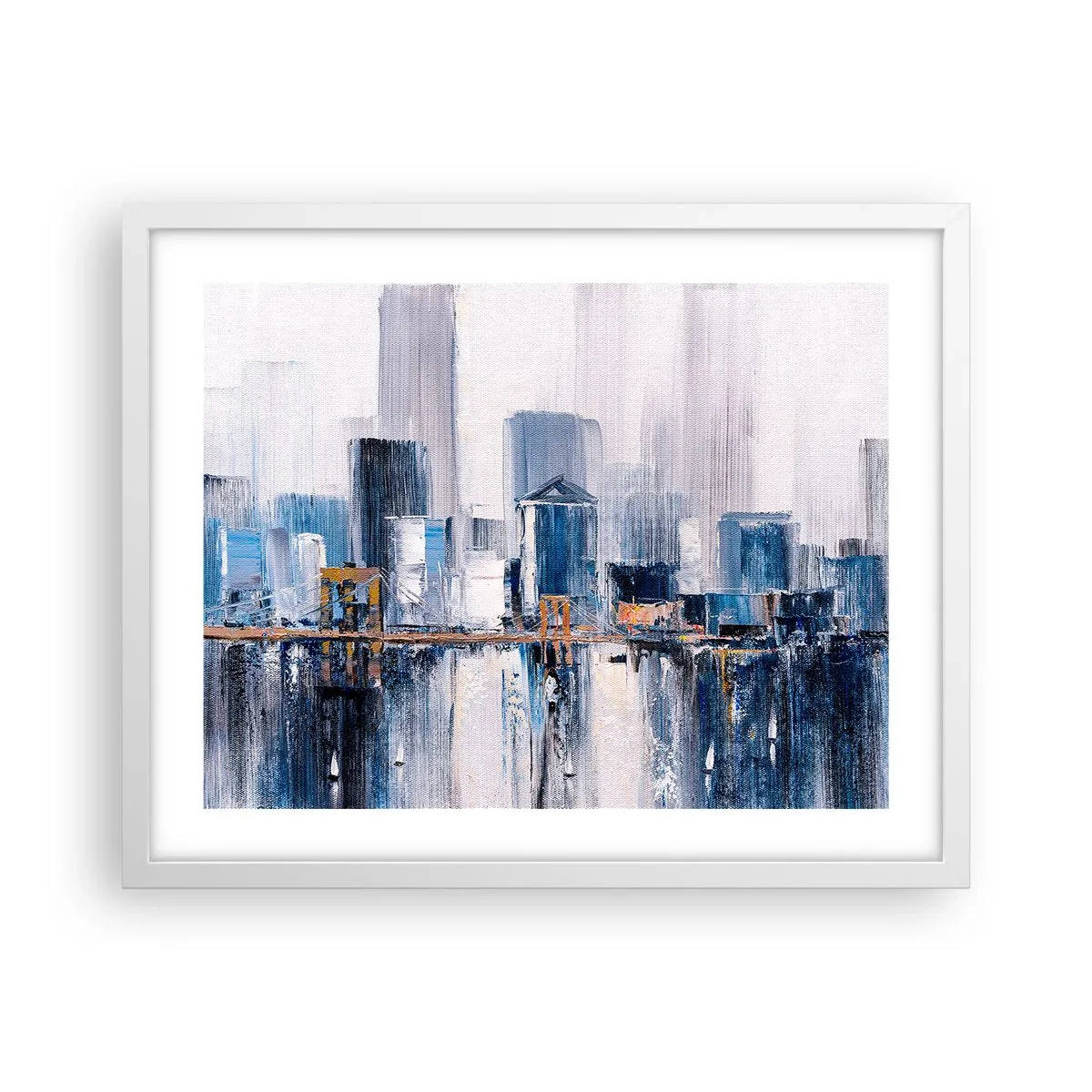 Affisch i vit ram - New York-impression - 50x40 cm