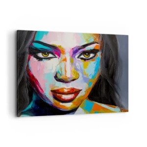 Canvastavla - Bild på duk - Kan inte ta ögonen från henne - 100x70 cm