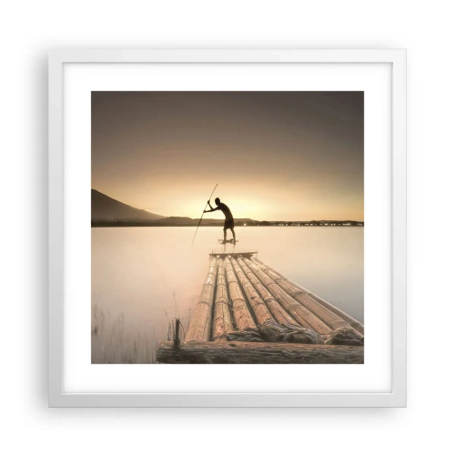 Affisch i vit ram - Före avkoppling - 40x40 cm