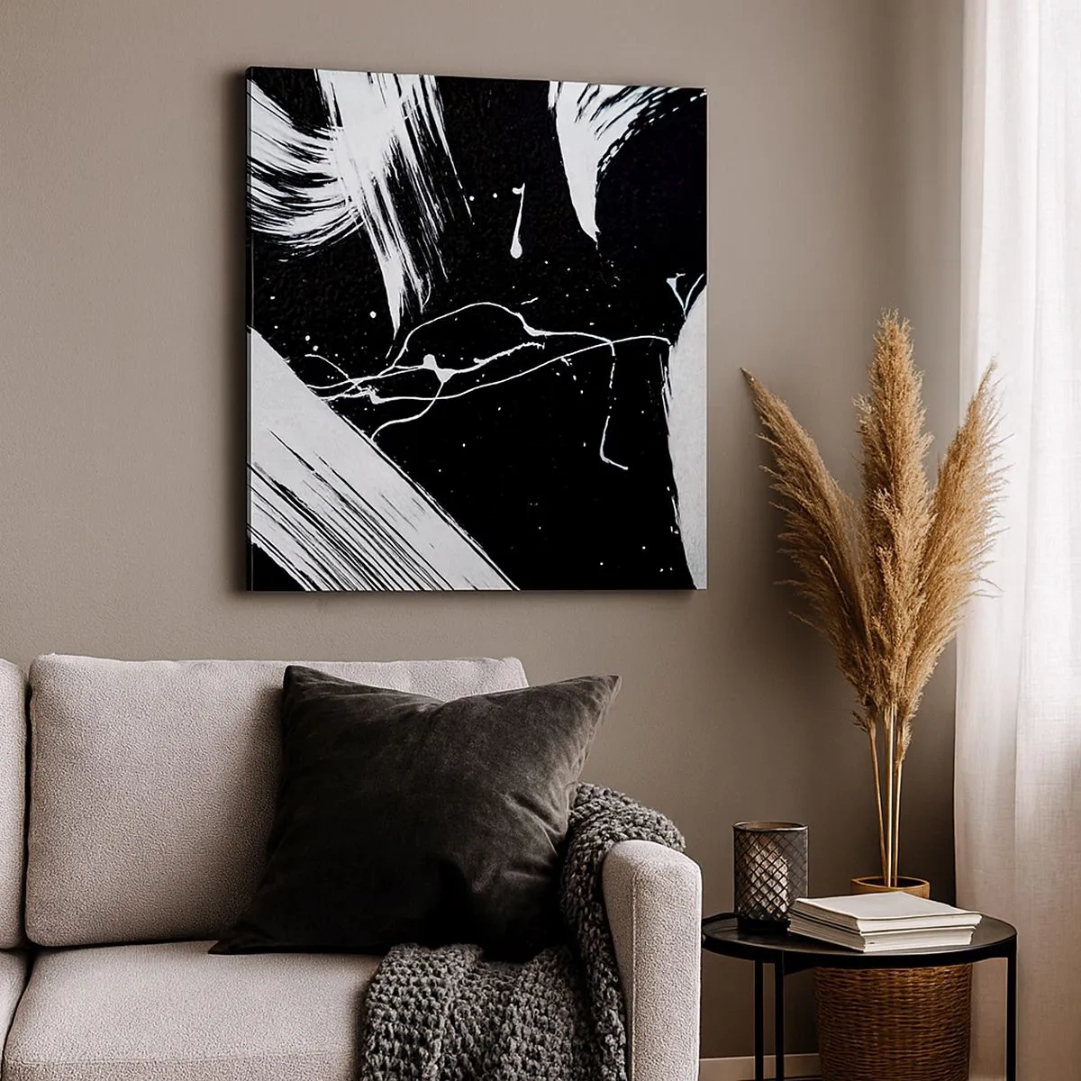 Canvastavla - Bild på duk - Bryta mörkret - 30x30 cm