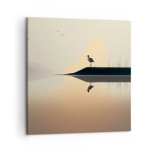 Canvastavla - Bild på duk - Herre på sjön - 60x60 cm