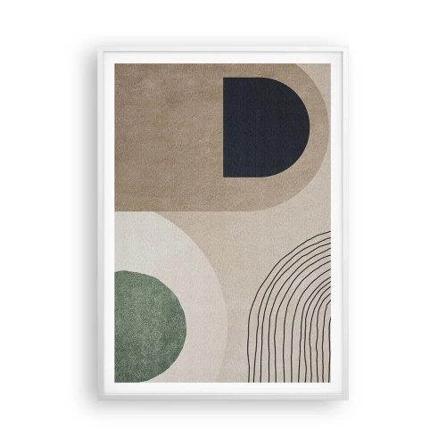 Affisch i vit ram - Ovalens mjukhet - 70x100 cm